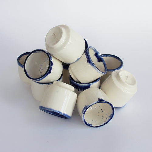 Medium Cup with Blue Rim